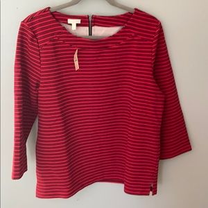 Talbots 3/4 Sleeve Striped Top